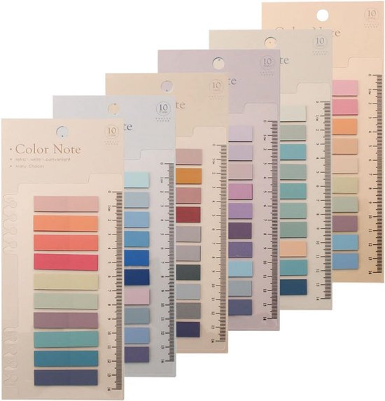 Transparante indextabbladen met liniaal, 200 stuks kleverige notities etiketten 1200 paginamarkeringen, indexstickers kleur beschrijfbaar, kleverige etiketten