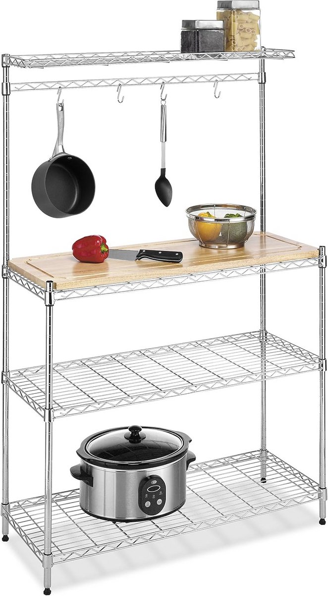 Stevige Bakplank voor de Keuken - Chrome en Hout