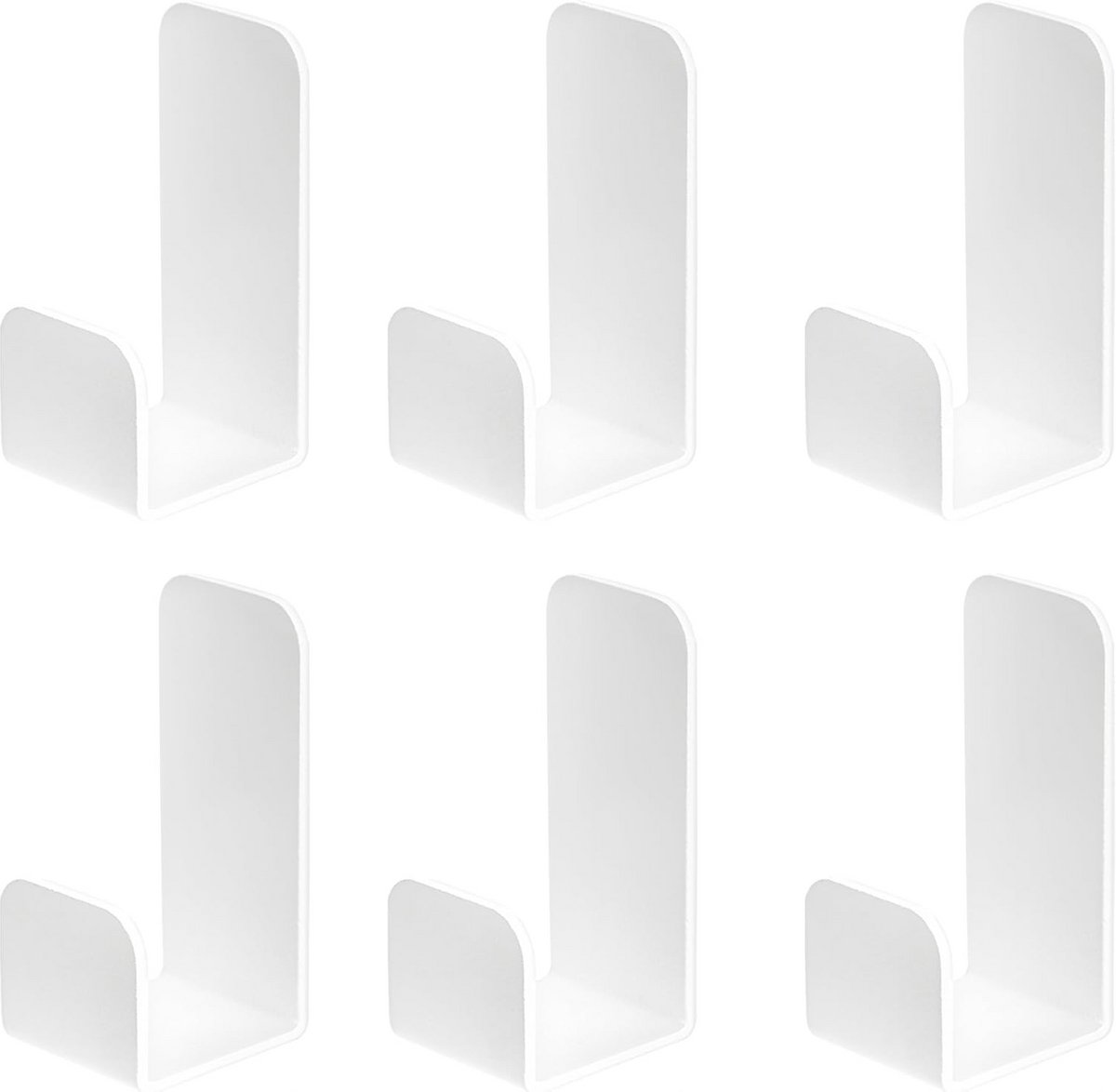 Set van 6 Zelfklevende Handdoekhaken Zonder Boren Voor Badkamer, Extra Sterk