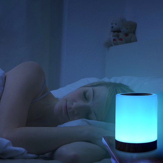 Nachtlampje - Oplaadbaar LED-nachtlampje - Sfeerverlichting - Dimbaar aanraaklicht - 6 RGB-kleuren - 3 helderheidsniveaus - Draagbaar oplaadbaar nachtlampje - Nachtlampje voor op de camping van Merkloos — afbeelding 4
