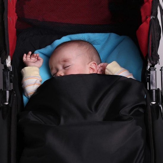 Blijf warm Voetenzak met openingen voor de voeten - geschikt voor kinderwagens - 86*40 cm - waterdichte en slijtvaste buitenlaag van Oxford-stof - kan gebruikt worden als slaapzak of zitkussen - babyslaapzak - verdikt - winddicht - waterdicht van Merkloos — afbeelding 4