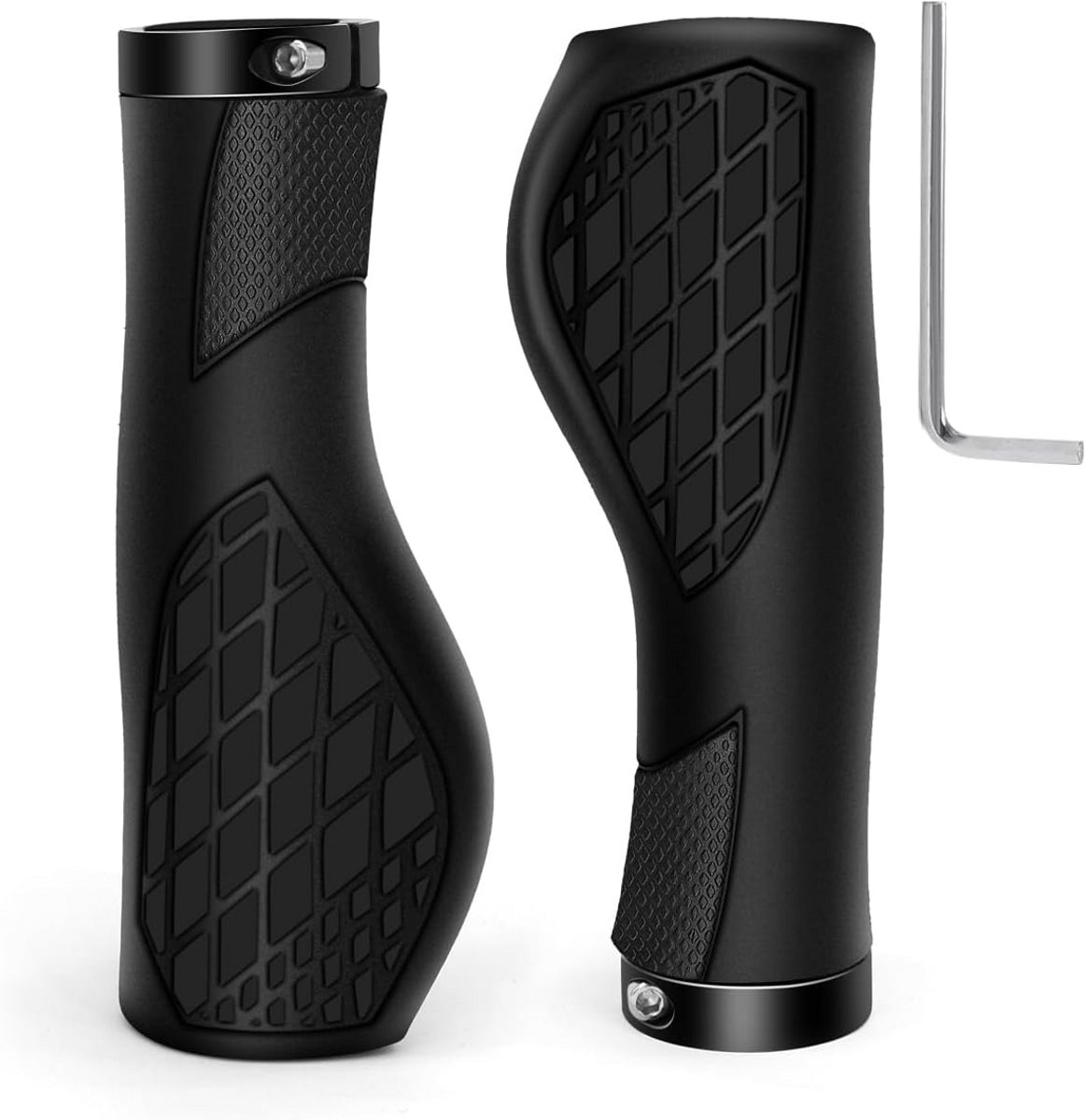 Ergonomische Fietsstuurgrepen Rubber - Antislip Handvatten voor MTB, Racefiets en Stadsfiets (22.2mm)
