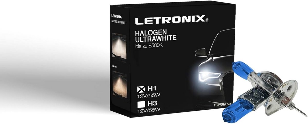 Ultrawitte H1 Halogeen Autolampen 12V met E-Keurmerk voor Moderne Xenon-Look