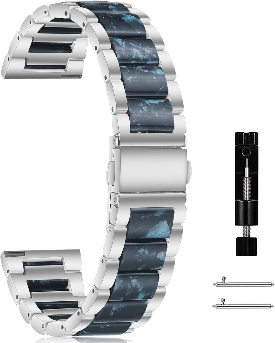 Lichtgewicht Metalen Horlogeband 20mm en 22mm Reservearmband voor Heren en Dames