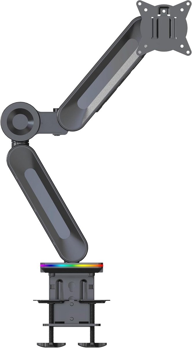 Ergonomische Enkele Monitorarm met Gasveer voor Grote Schermen tot 44 Inch en 15 kg
