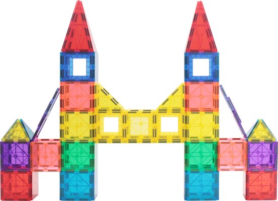 MNTL - Magnetic Tiles - Magnetische Tegels - 108 Stuks - Magnetisch Bouwspeelgoed - Magnetische Bouwstenen - Cadeau Kind - Montessori - STEM Speelgoed