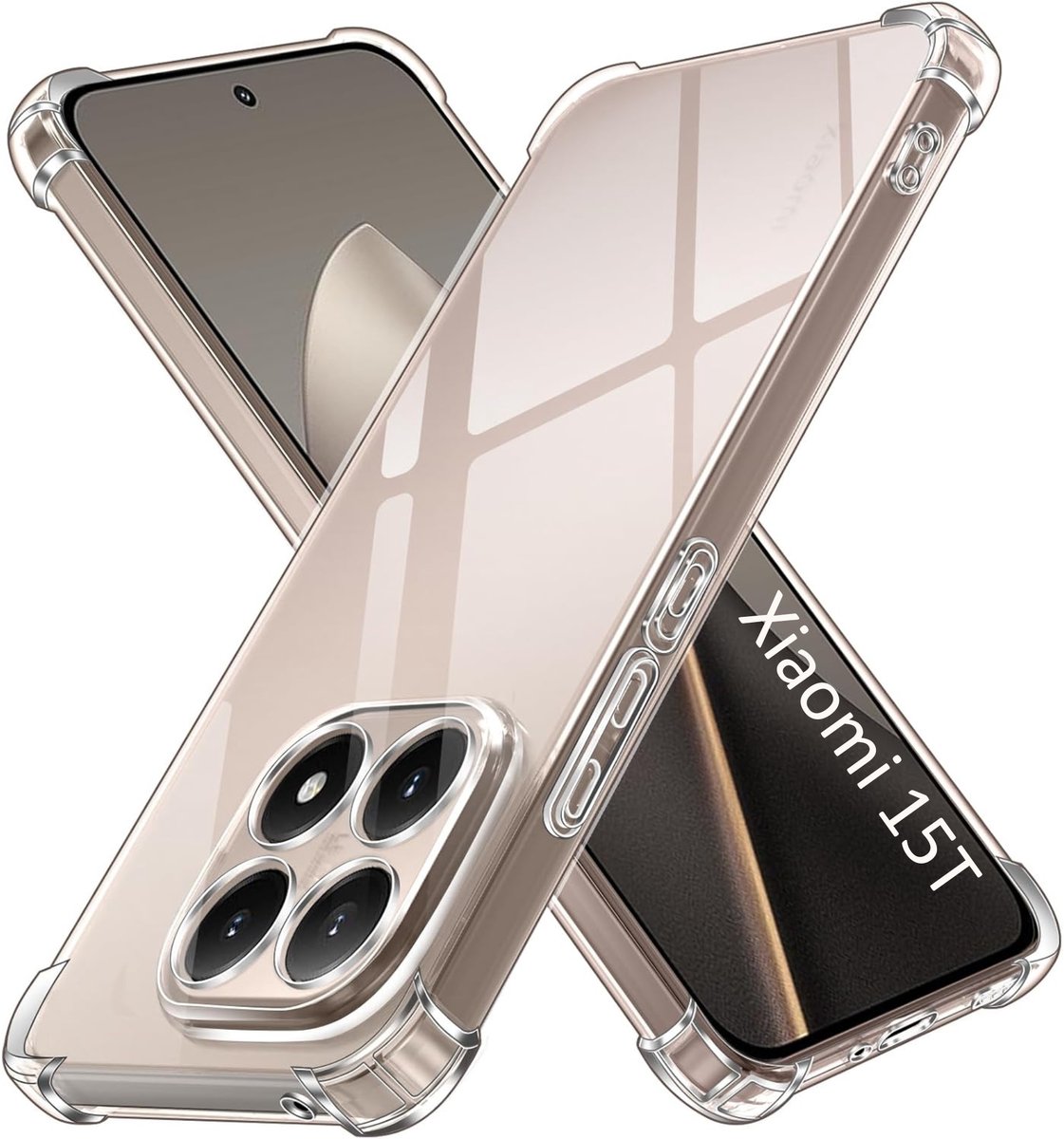 Hoesje voor Xiaomi 15T backcover Shockproof siliconen Transparant