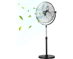 VEVOR Staande Ventilator 560mm Ventilator 3 Snelheden 115-147cm Hoogte Verstelbaar