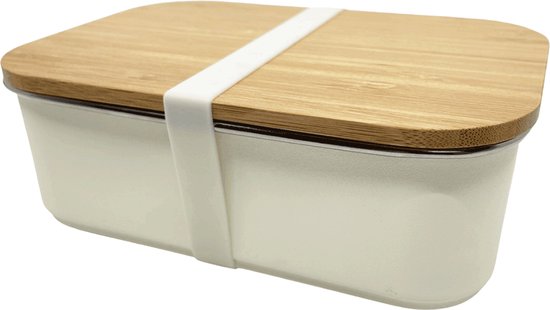 Smikkels - Boîte à pain Lunchbox en acier inoxydable - 900ml - Blanc doux