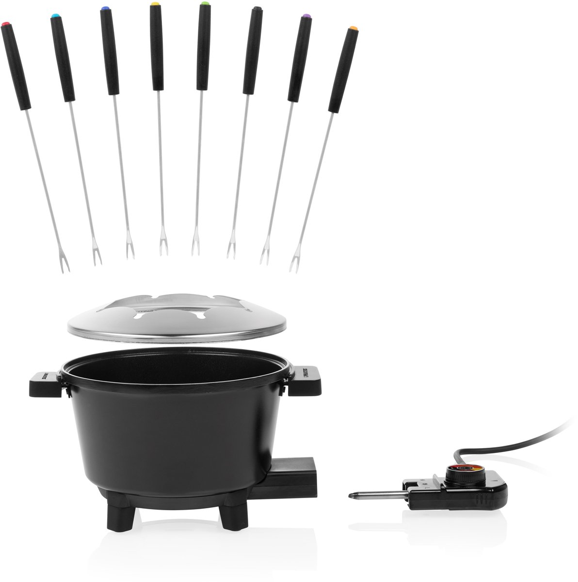 Princess Fonduepan (elektrisch) - Fondue Black 1,5L voor 8 pers - 173110 - 800W - Incl. 8 fondeuvorkjes - PFAS-vrij - Chocoladefondue – foto 5