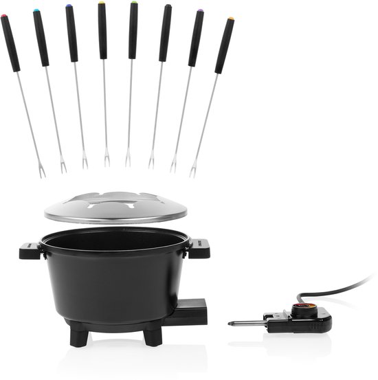 Princess Fonduepan (elektrisch) - Fondue Black 1,5L voor 8 pers - 173110 - 800W - Incl. 8 fondeuvorkjes - PFAS-vrij - Chocoladefondue — afbeelding 5