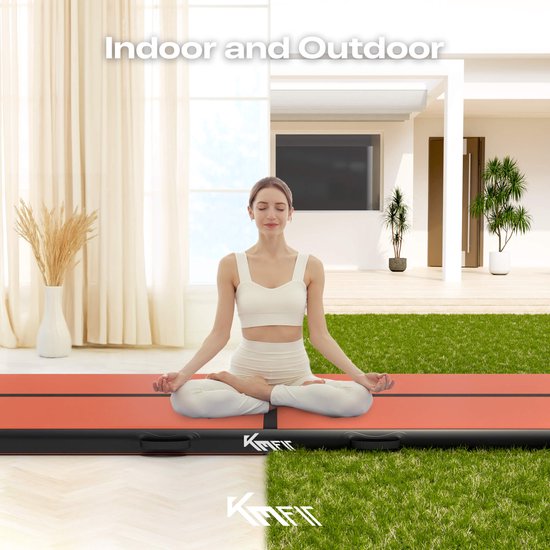 KM-Fit Airtrack - Turnmat - 3 m - Gymnastiekmat Opvouwbaar - Incl