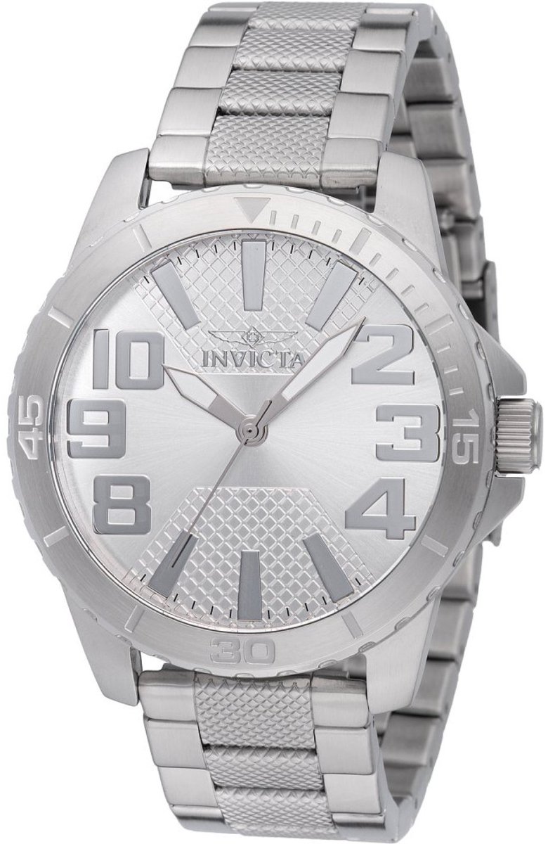 Invicta Speedway 48927 Heren Horloge - Waterdicht - Analoog - Quartz Uurwerk - Roestvrij Staal met zilveren Wijzerplaat - 48mm