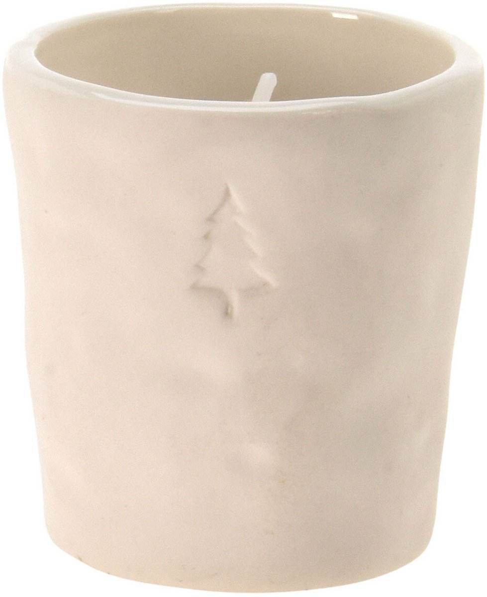 Theelichthouder Kerst Wit, 12st.