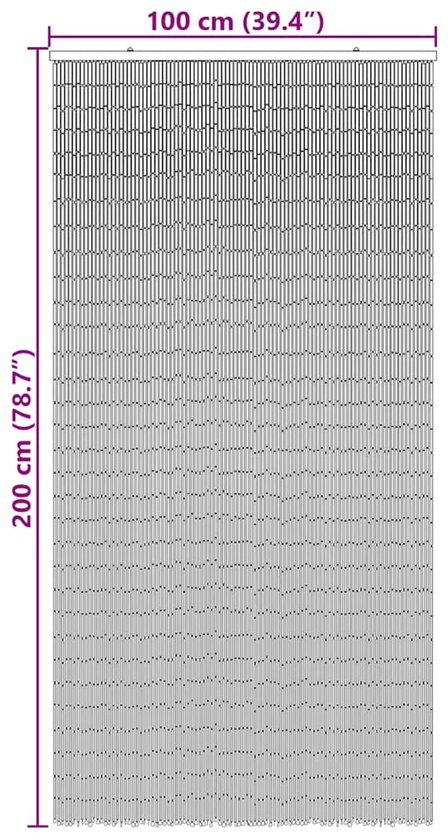vidaXL - Rideau anti-insectes - bambou - imprimé - 100x200 - cm - bambou