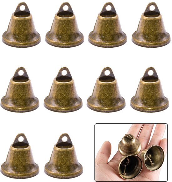 Rayher Hobby Metalen belletjes - 5x stuks - blauw mix met oog - 15 mm