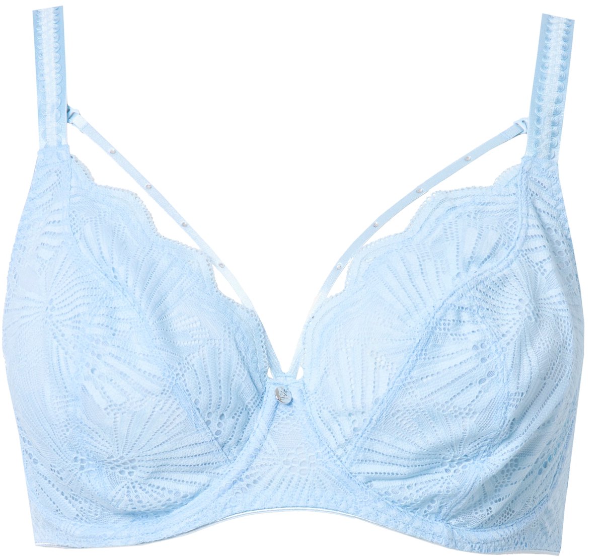 TruYou Dames - Beugelbeha afneembare sierbandjes zachte cups kant - Zacht lichtblauw