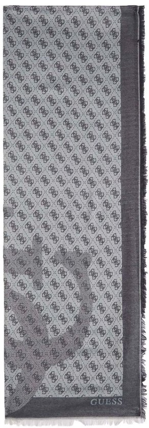 GUESS Sciarpa Floreale Ivory Multi - 70x180 Cm In Morbido Poliestere