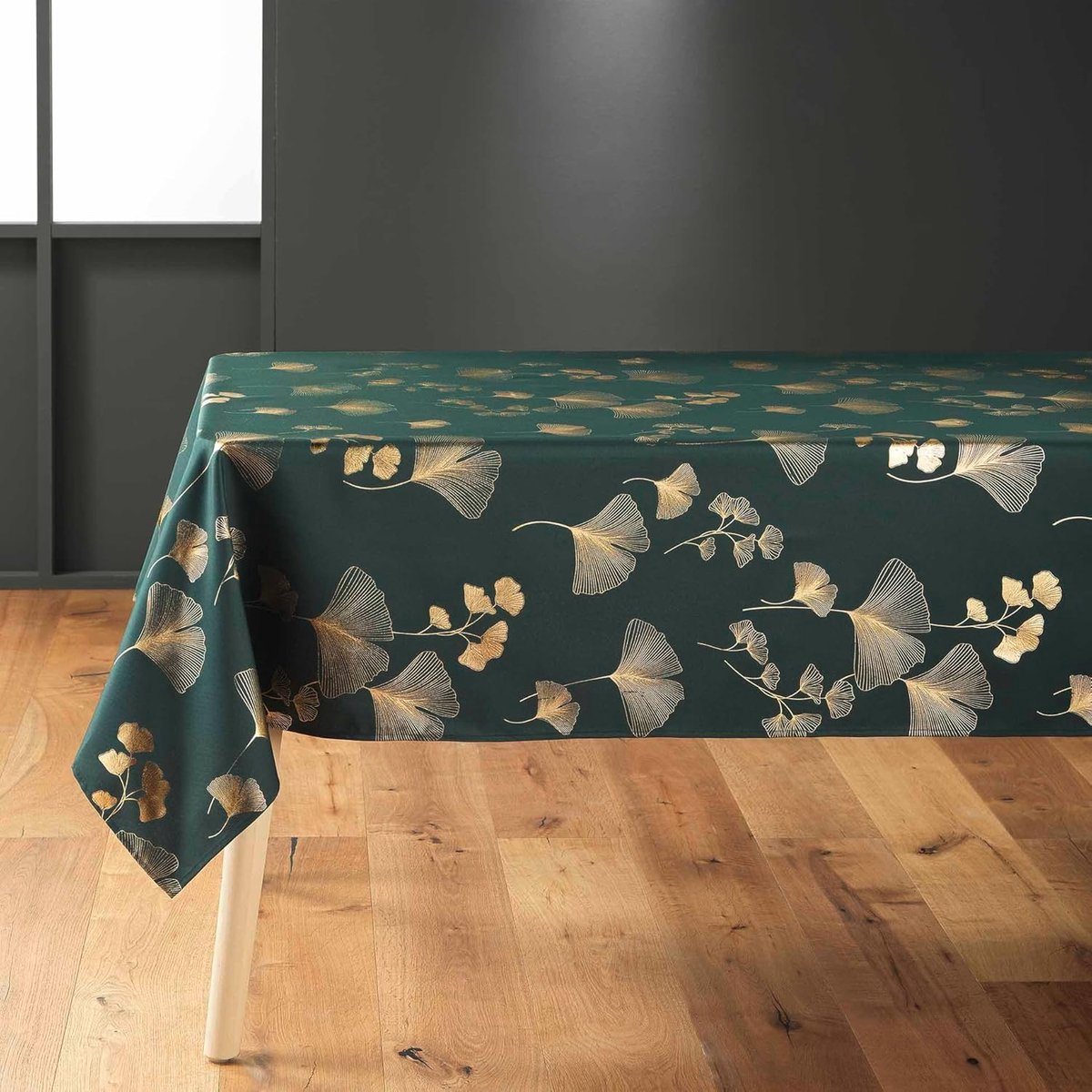 Stunq® Stijlvolle Rechthoekige Tafelkleed 150x240 cm met Metallic Print in Groen en Goud