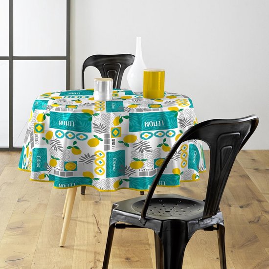 Op zoek naar Beige Tafelkleed Rond 160 ? met Tropische Print