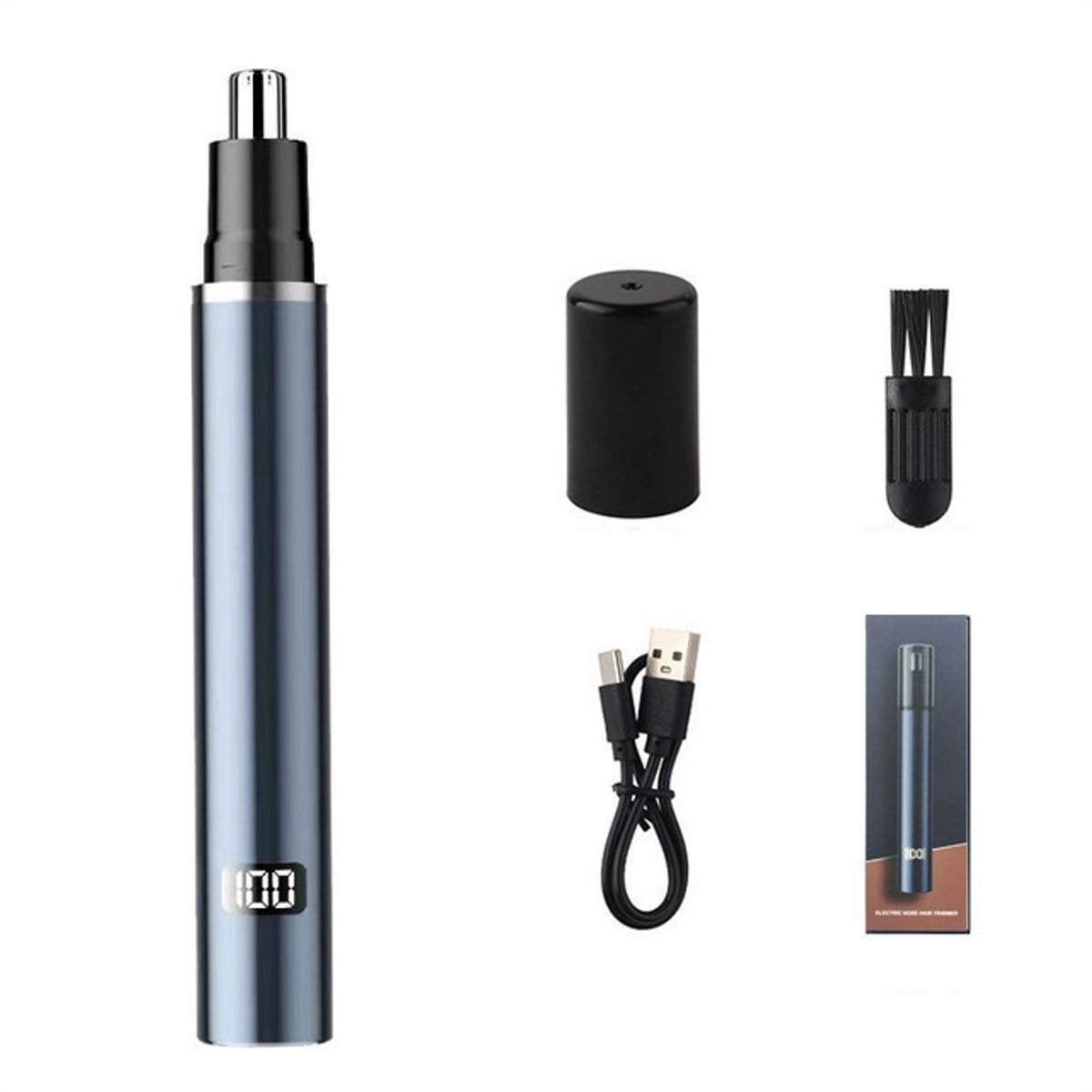 Neustrimmer - Neushaartrimmer - Neusverzorging - Neushaartrimmer - Gezichtsverzorging - Waterdicht - Unisex - 13,9 x 2 x 2 cm