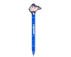 Pen - Minecraft Axolotl Roze/Leucistisch - Inkredible Uitwisbare Pen met PVC Minecraft Top - Blauwe inkt