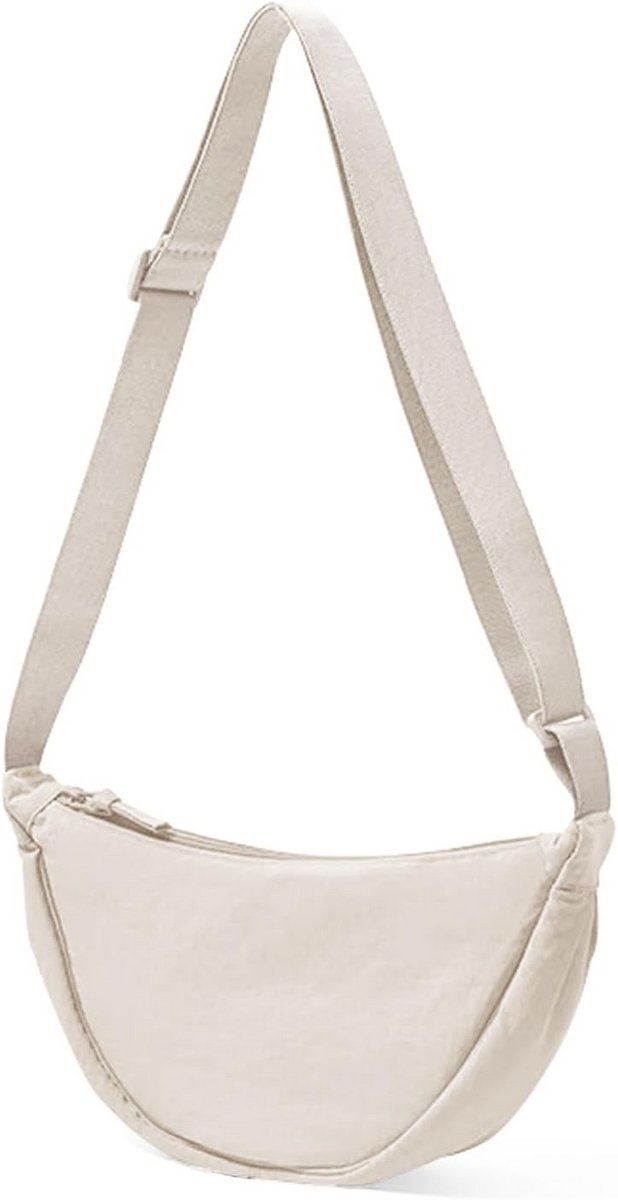 Dames Crossbody Tas Halve Maan - Comfortabele Hobo Schoudertas met Verstelbare Band