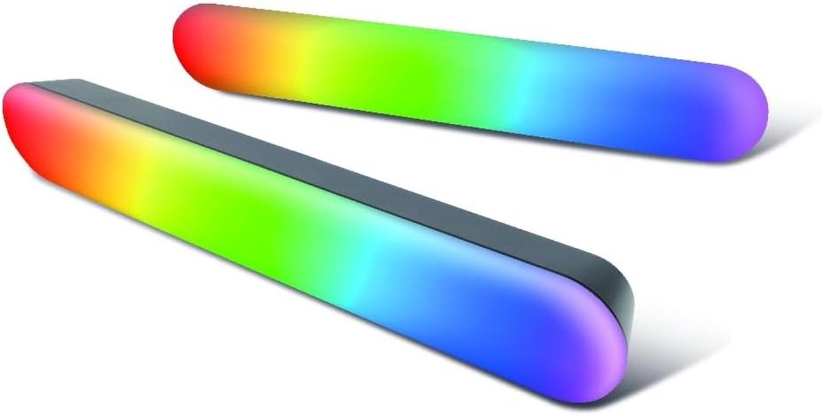 RGBIC Gaming Led Verlichtingsstaven met Vlam en Muzieksynchronisatie - 30 cm Hoog