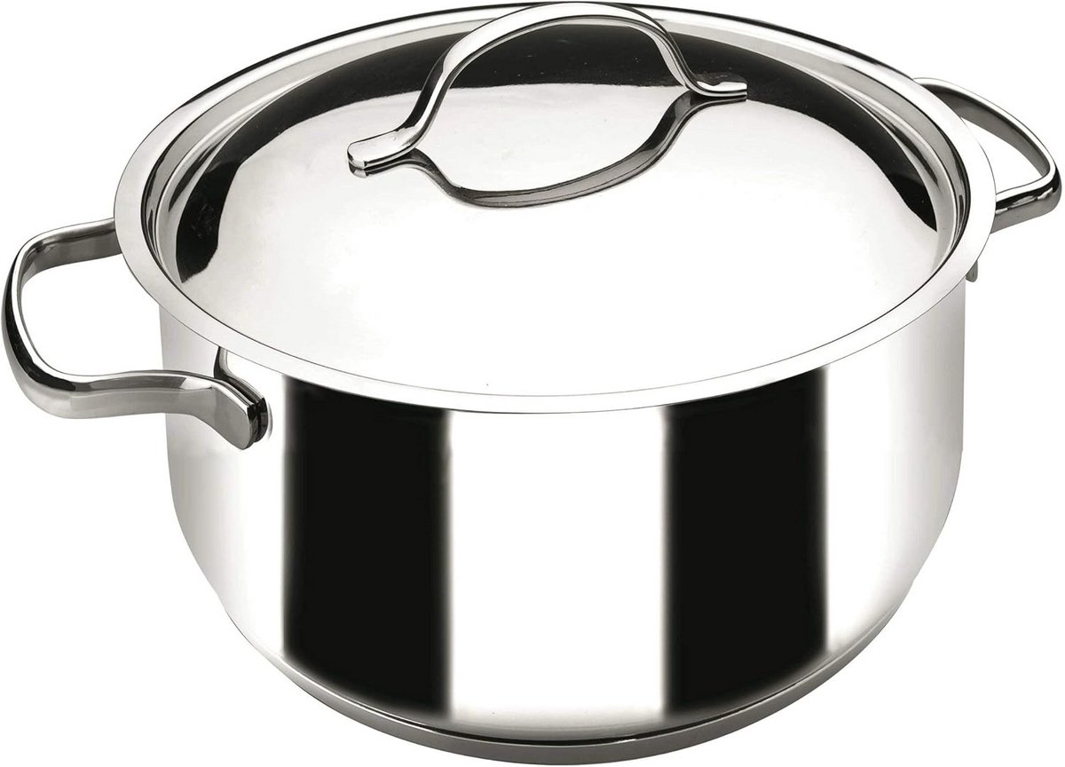 Basis Steelpannenset 16 Delig - Kwalitatief Kookgerei voor Thuis en Horeca