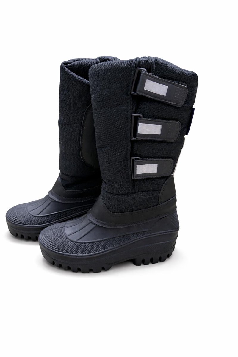 Kinder Winterlaarzen – Waterdicht – Anti‑Slip – Warme Snowboots met Klittenband en Reflectie Zwart