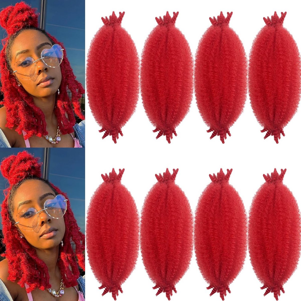 Marley Twist Haar 30cm - 8 Bundels voor Soft Locks, Braid-in en Kinky Twists