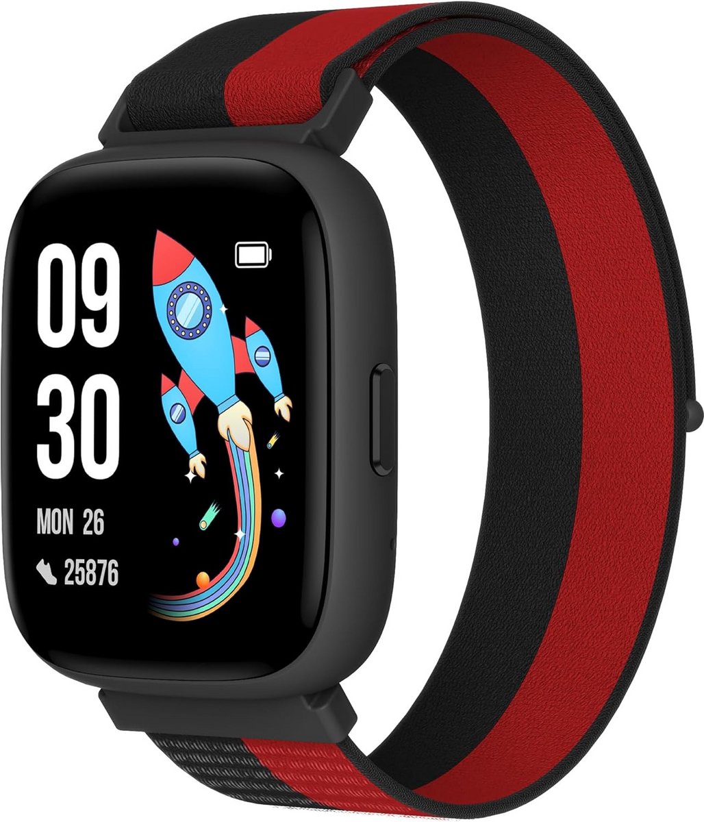 Fitnesstracker voor kinderen - 1,8 inch smartwatch met stappenteller, hartslagmeter, waterdicht IP68 en slaapmonitor