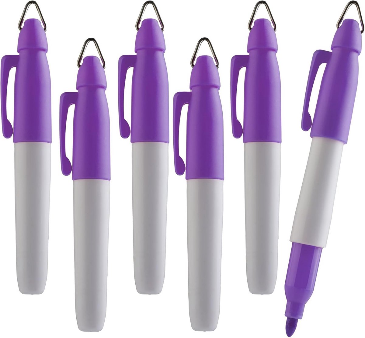 Set van 6 Fijne Punt Permanente Markers in Diverse Kleuren