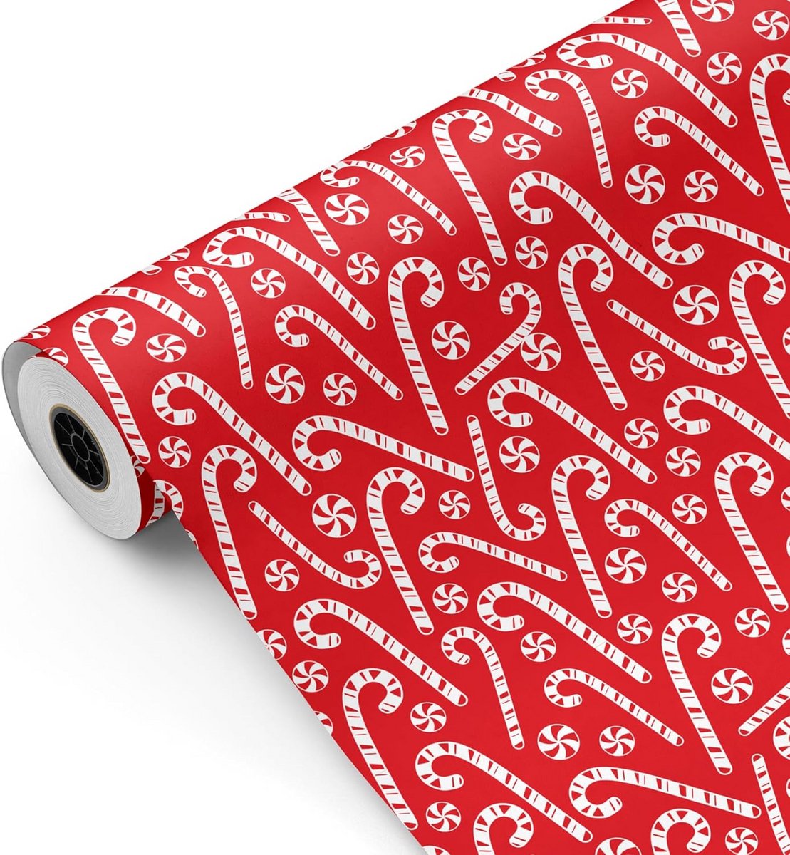 Groot cadeaupapier 62 cm x 100m Rood Wit Geruit Geschenkpapier Winkelverpakking