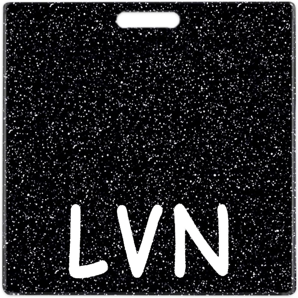 Zwarte Glitter Badge Reel Houder voor Naamkaarten - Horizontale ID Kaarthouder