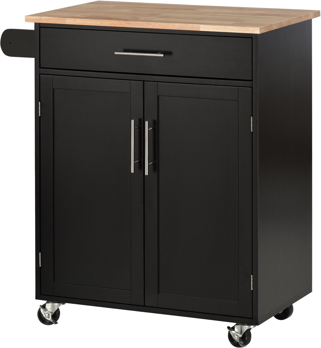 HOMCOM Keukeneiland - MDF - 83x45x91,5cm - Zwart