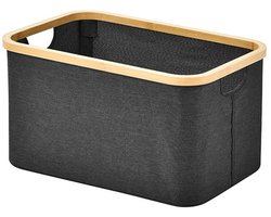 Opvouwbare wasmand - 35 liter - Zwart - 45×30×24 cm