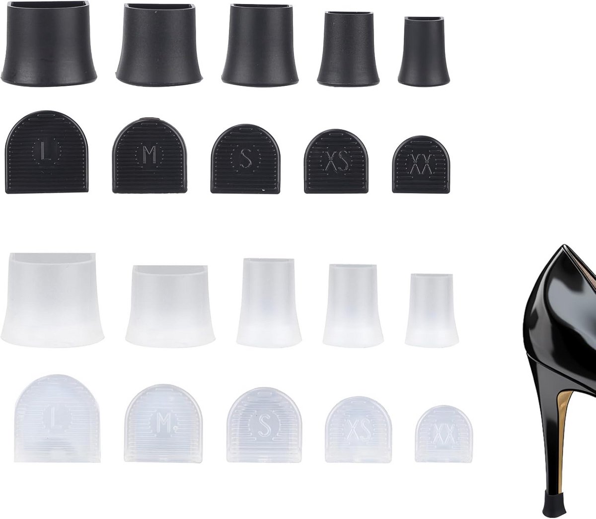 Hoge Hakbeschermers Antislip - 20 Stuks en 5 Maten voor Buitenactiviteiten