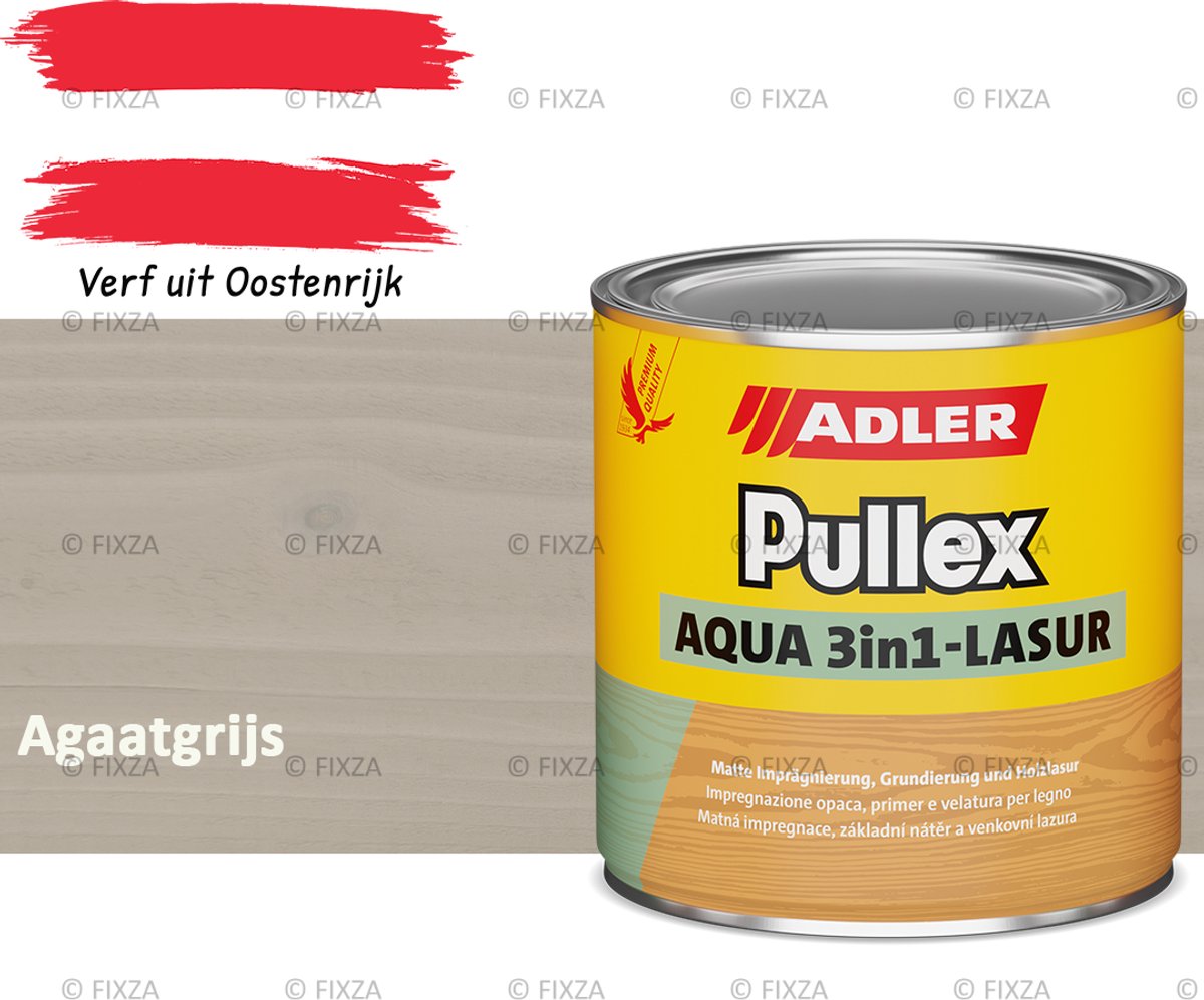 ADLER Pullex Aqua 3in1 Houtbeits Buiten – Transparante Beits – Agaatgrijs – 750ml – Impregneer, Grond- & Eindlaag in 1