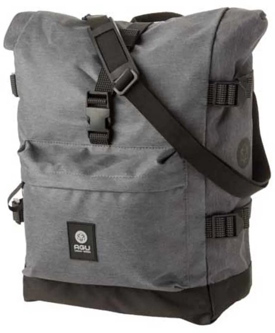 AGU H2O Roll-Top II - Enkele Fietstas - 14L - Waterafstotende fietstas - Roll top tas voor woon-werkverkeer - Urban Grey - KLICKfix Vario haken - 3M Reflectie - Gerecycled polyester — afbeelding 3