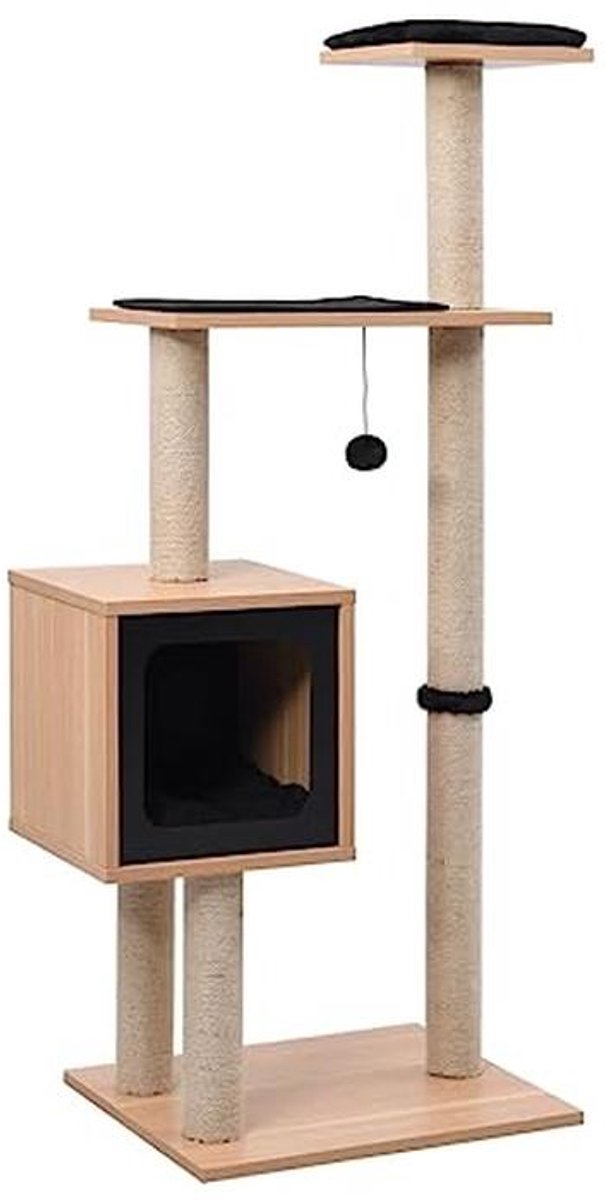 Kattenkrabpaal met sisal en speelruimte 123 cm