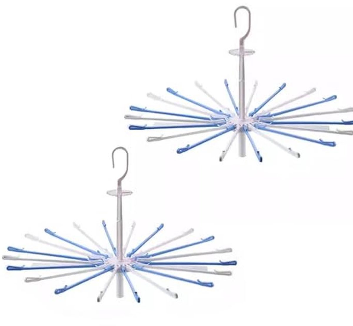 Opvouwbaar Parapluvormig Droogrek met 20 Clips voor Baby- en Volwassen Kleding