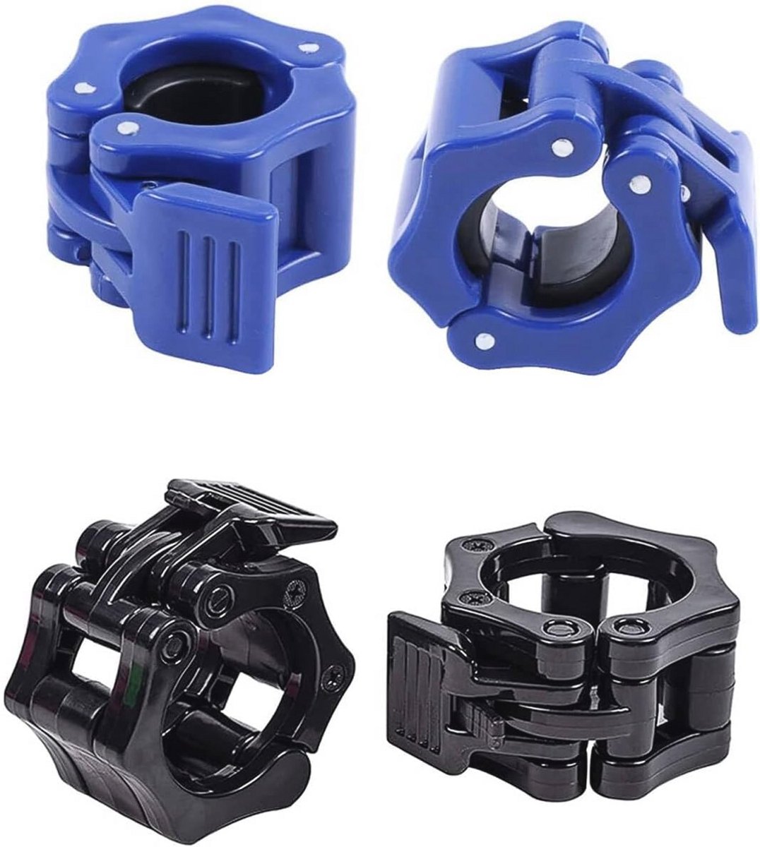 Lange Halterbanden Set van 4 - Klemmen voor Gewichtheffen, Fitness en Bodybuilding - 25 mm