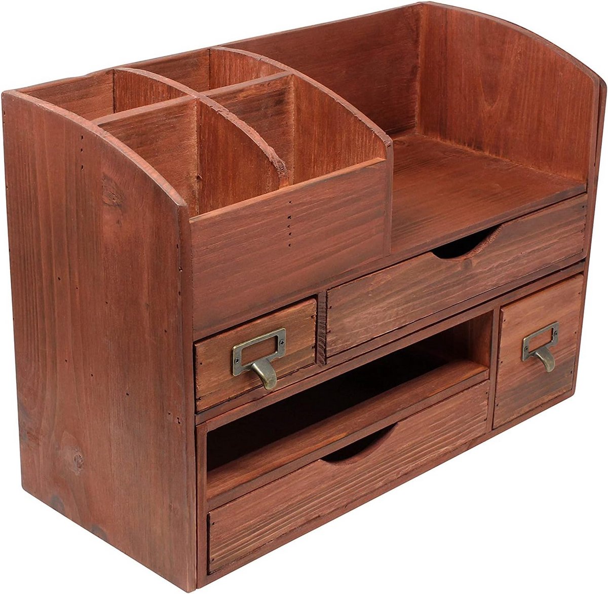 Verstelbare Houten Bureau-Organizer voor Kantoor en Desktop