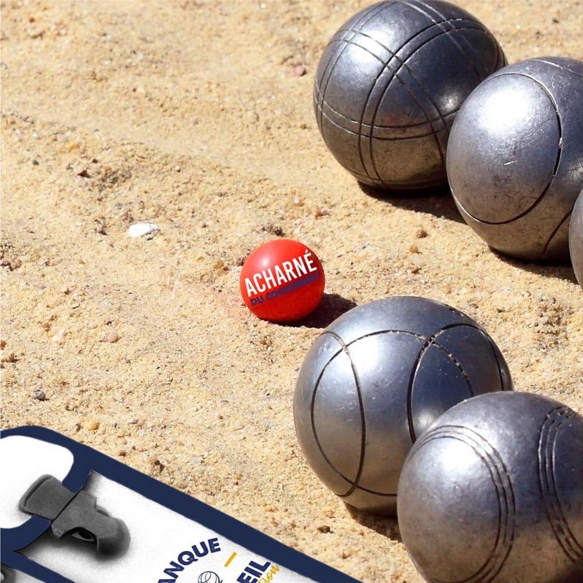 Set van 3 Petanque Cockshoten (Cochonnetten) Smiley Varkens - Spelaccessoire