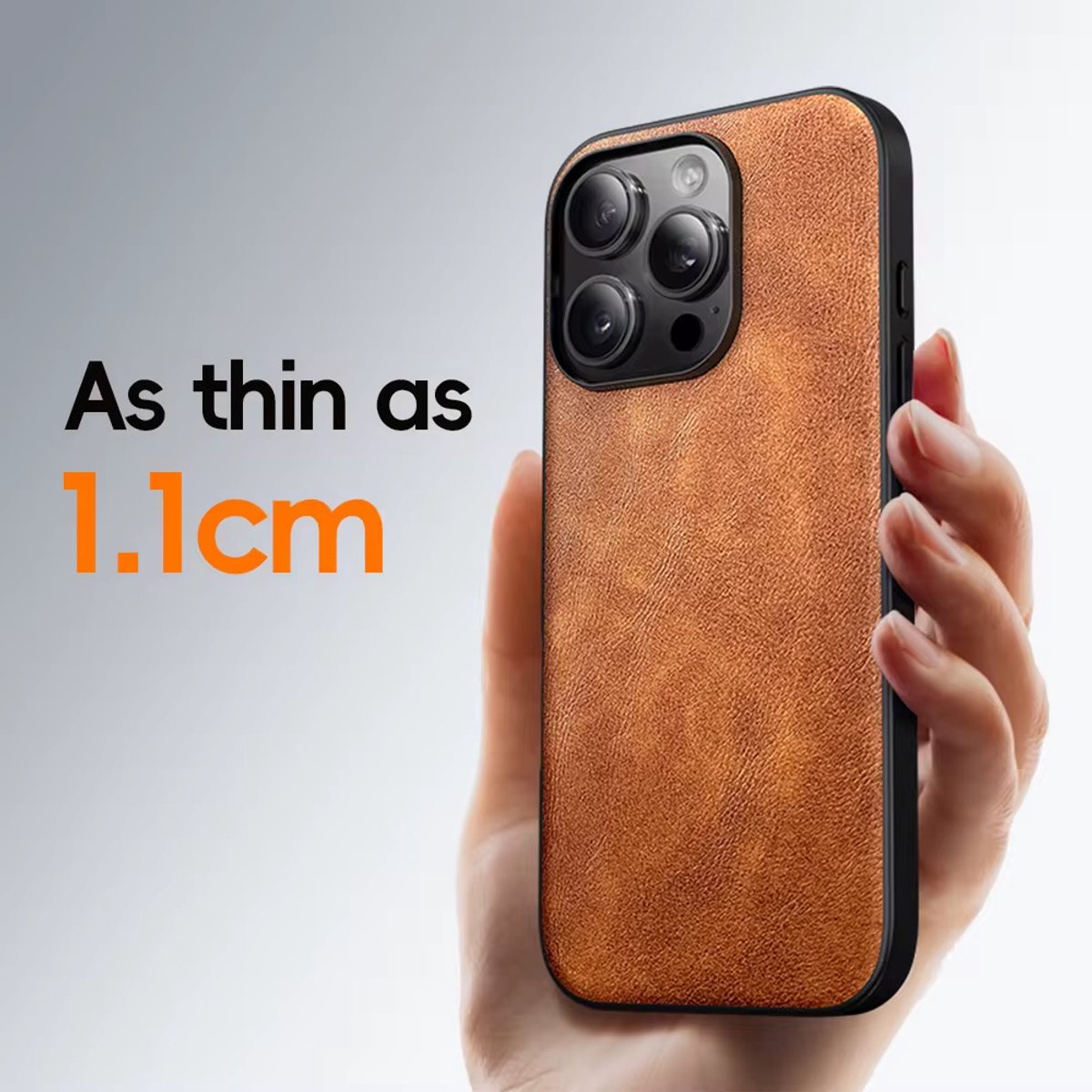 iPhone 16 pro max back cover mag safe hoesje pu leer bruin