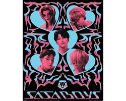 Affiche K-Pop Demon Hunters - Saja Boys Hearts 40x50 cm