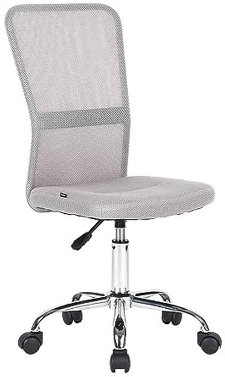 Ergonomische bureaustoel, verstelbare computerstoel met rugleuning, 360° draaibaar, tot 120 kg, grijs