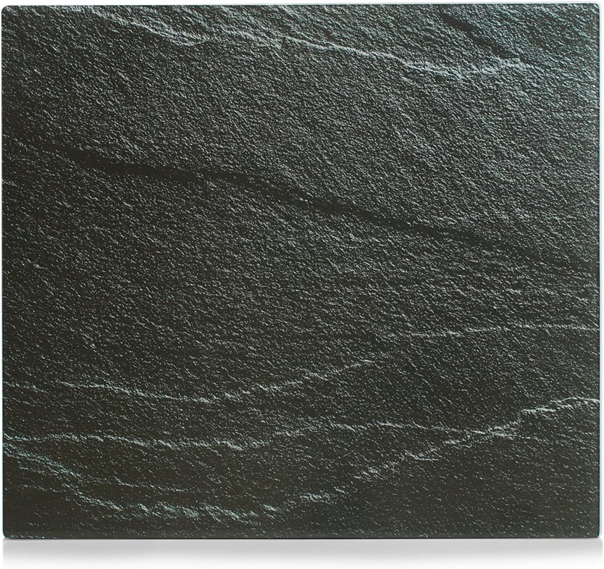 Universele Kookplaat Afdekplaat - Hittebestendig Glas Leisteen Antraciet 56x50 cm