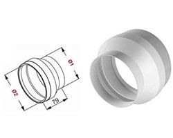Ronde kanaalreductie afzuigkap 120mm/100mm - Hoge kwaliteit ABS kunststof
